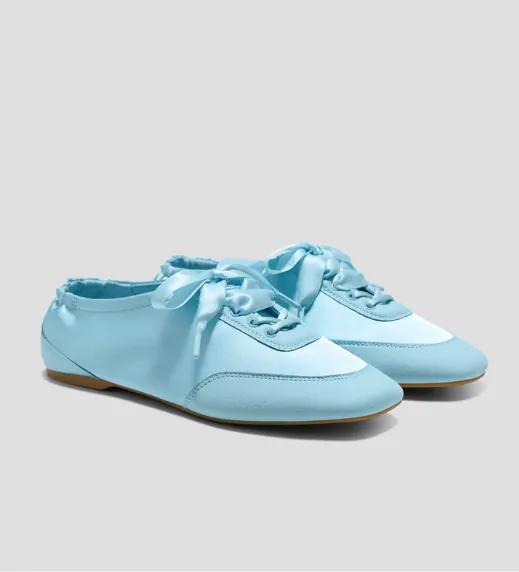 Dream Blue Satin Sneakerina